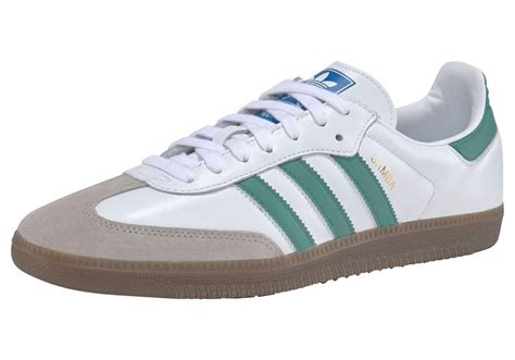 adidas weiß grüne streifen|adidas Originals – Samba – Sneaker in Weiß und Grün .